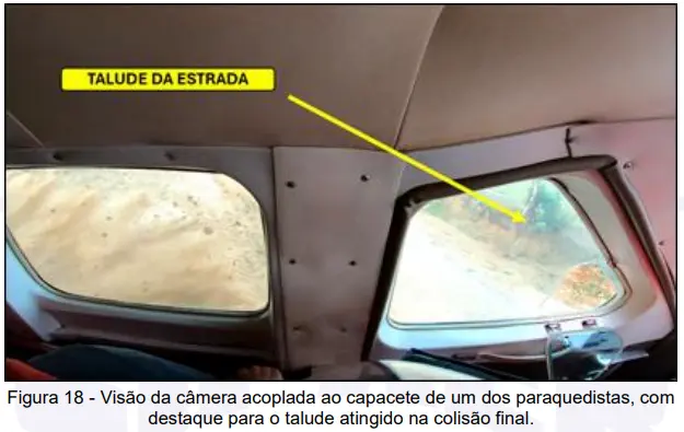 visão da camera de paraquedista
