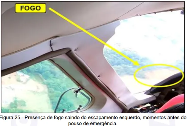 fogo no escapamento
