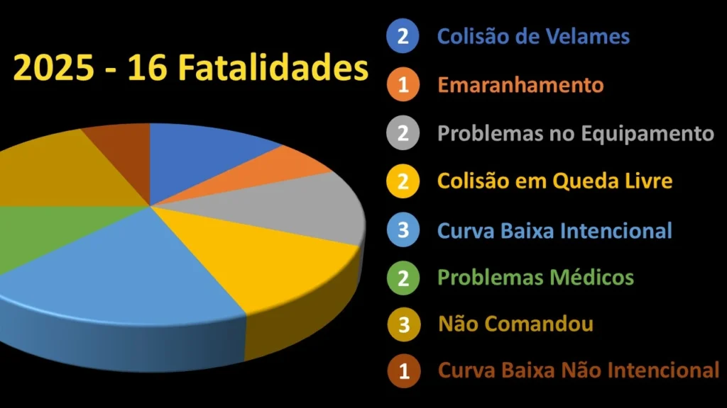 fatalidades em 2025 por categoria